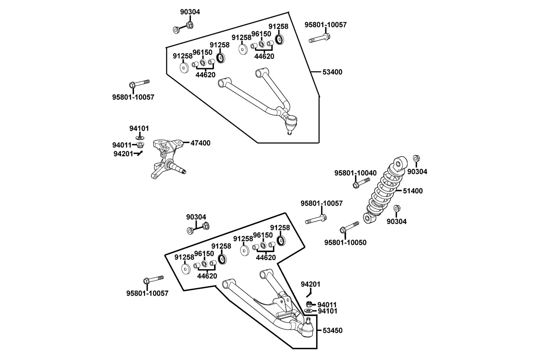 Mongoose 270(2020) Cushion ● Right Arm Swing parts diagram