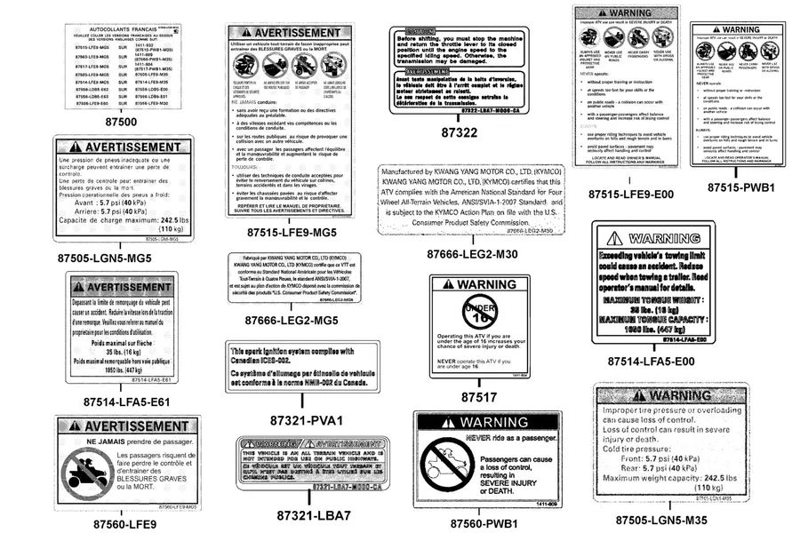 F24 Caution Label parts diagram