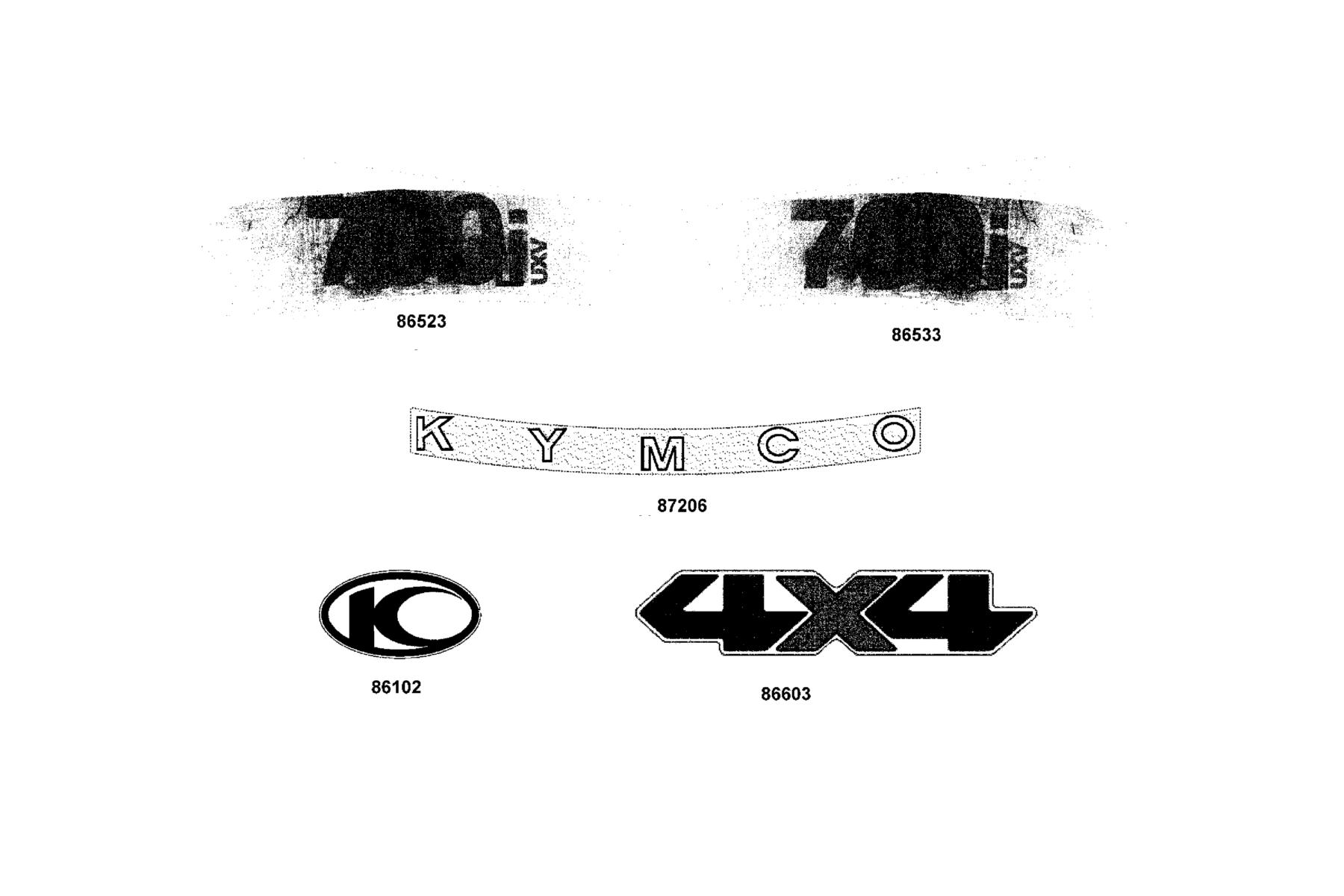 UXV 700i LE EPS(2020) Emblem ● Stripe parts diagram