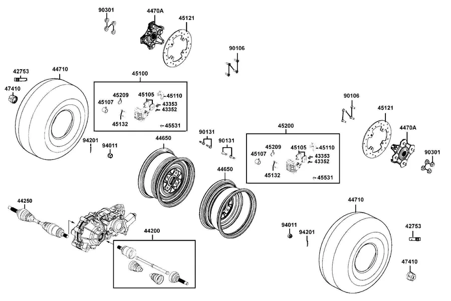 F07 Front Wheel parts diagram