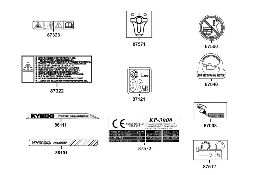 E15 Emblem and Stripe parts diagram