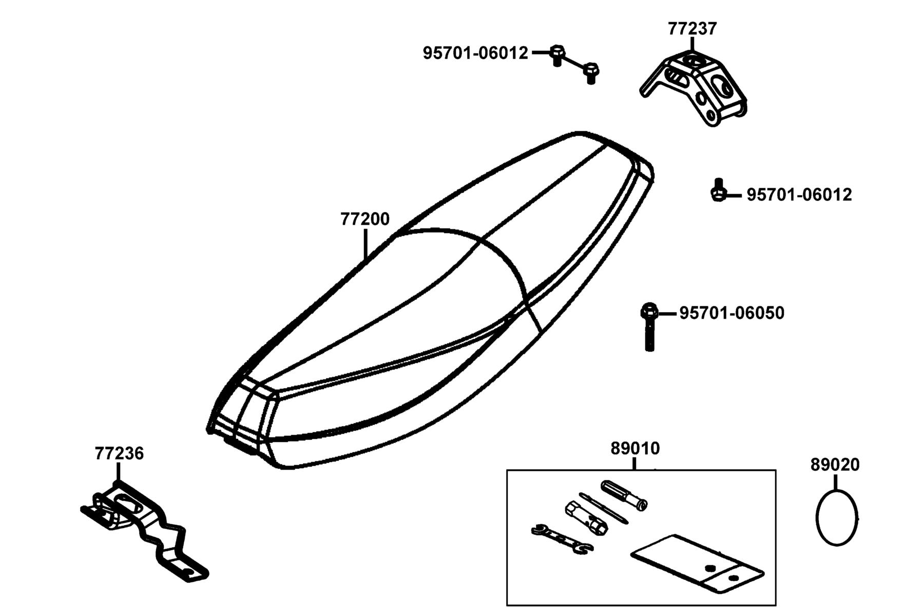 K-PIPE 125(2022) Seat parts diagram