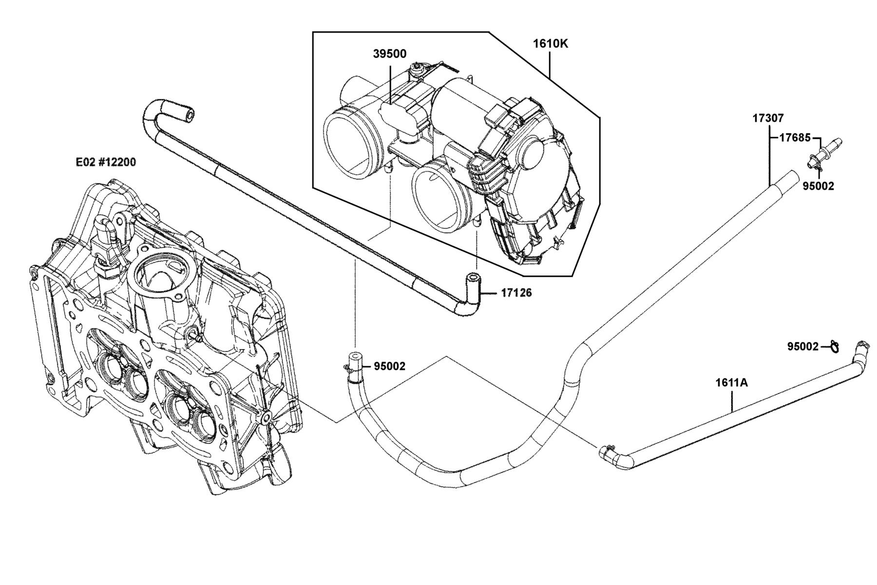 CV3 2023 Throttle Body parts diagram
