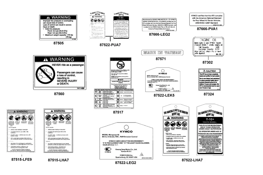 F21 Caution Label parts diagram