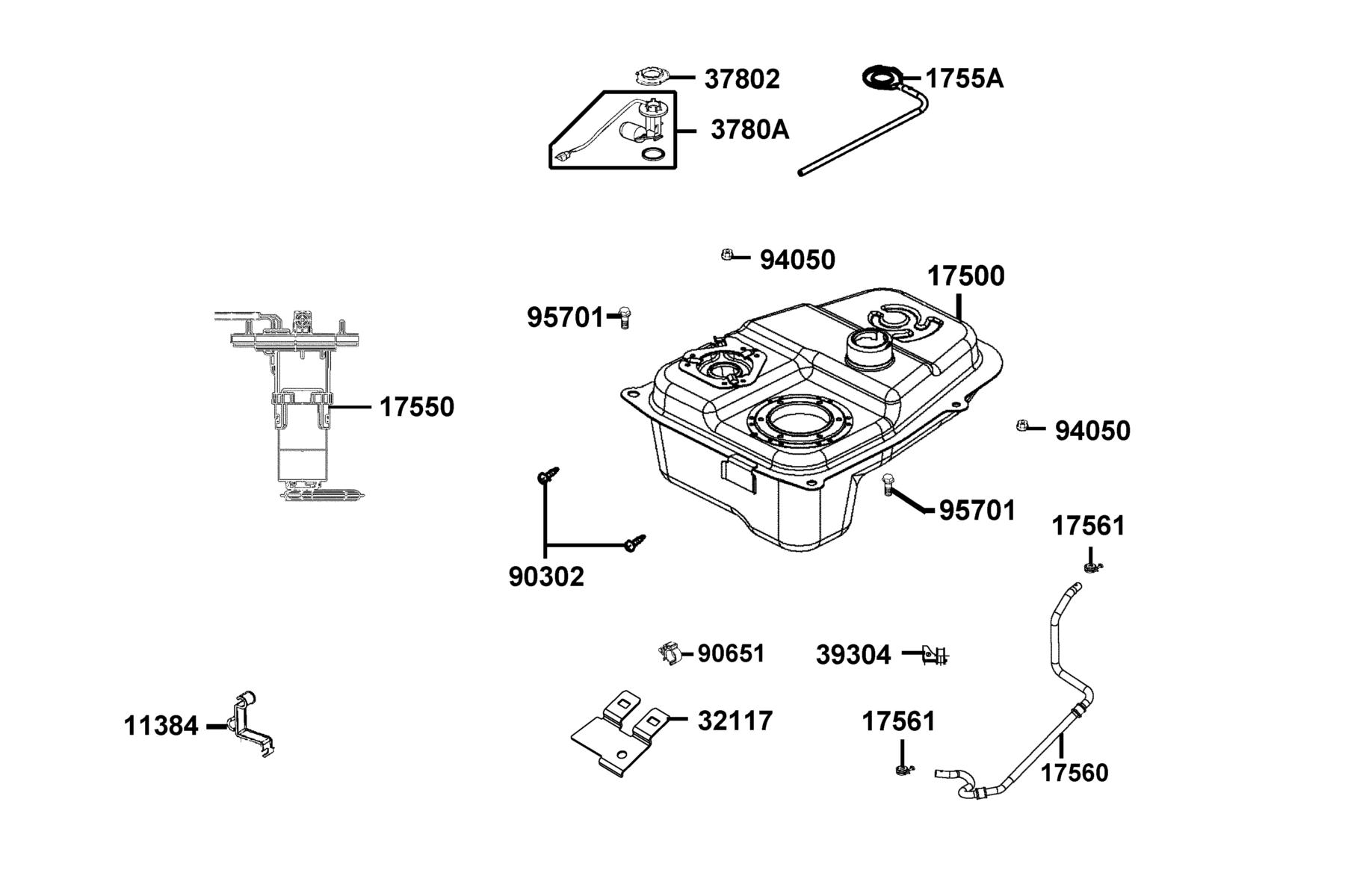 SUPER 8 R Fuel Tank parts diagram