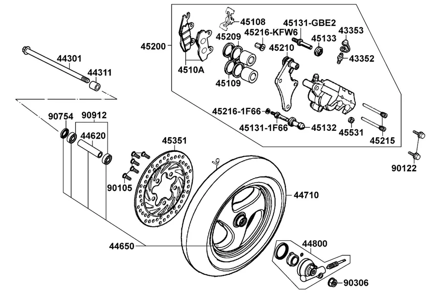 F07 Front Wheel parts diagram