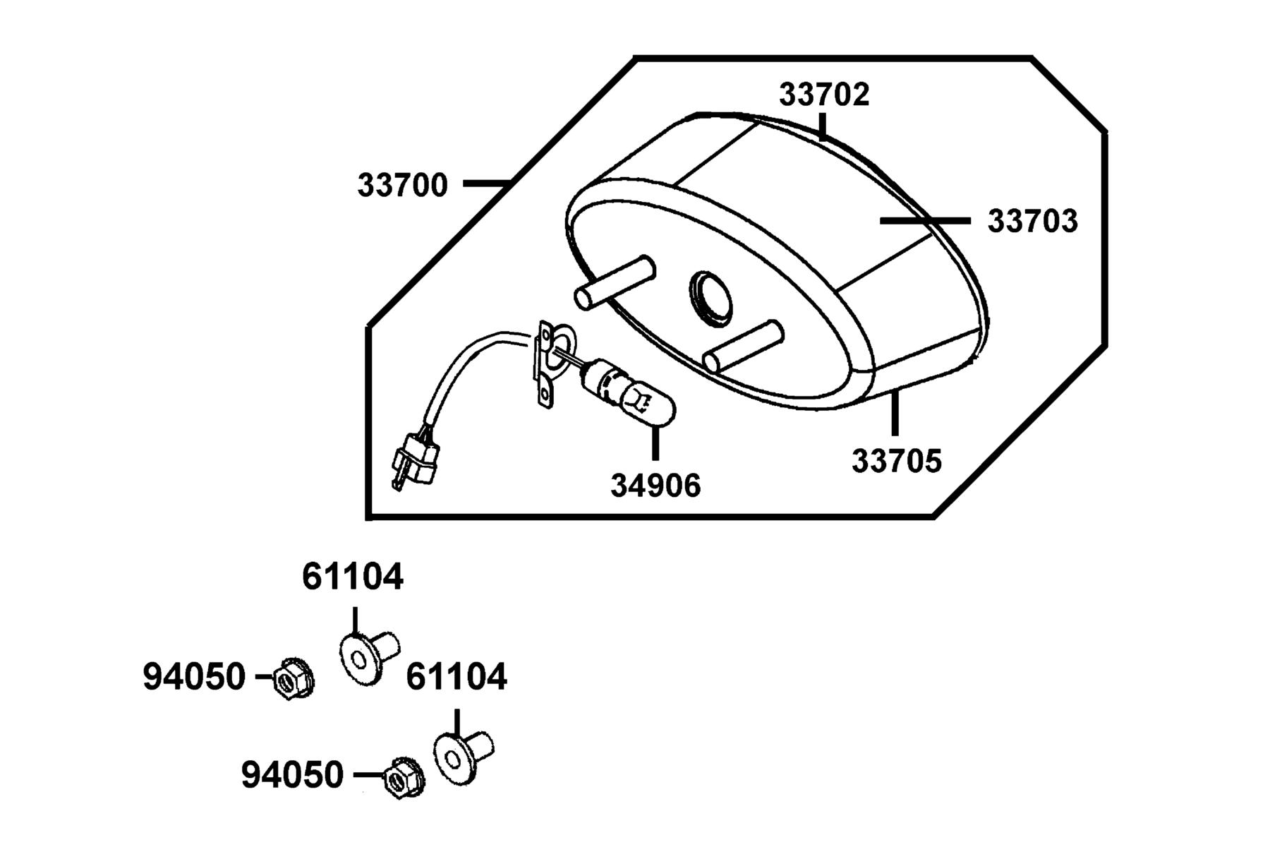 Mongoose 70 S (2016-2017) Tail Light parts diagram