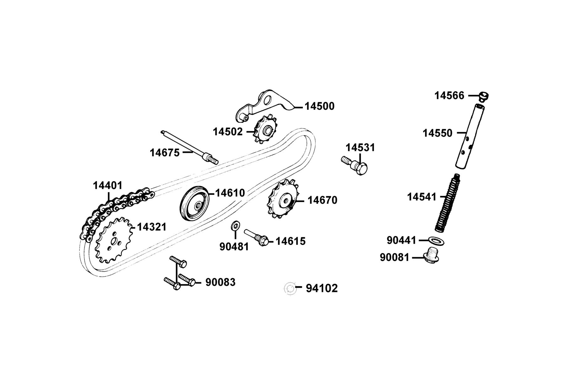 K-PIPE 125(2021) Chain Cam parts diagram