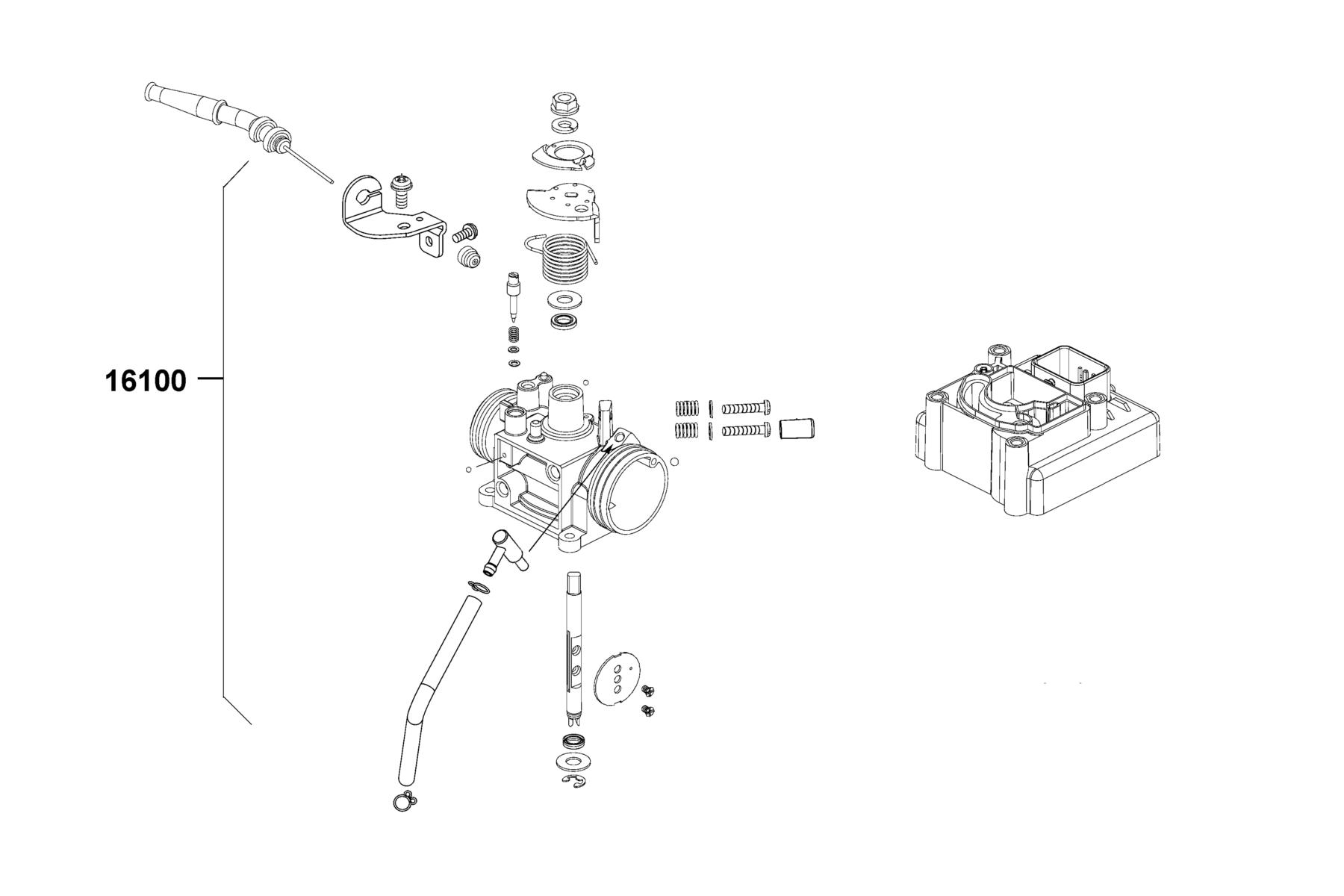 LikeII 150i ABS Noodoe (2020 THROTTLE BODY ASSY parts diagram