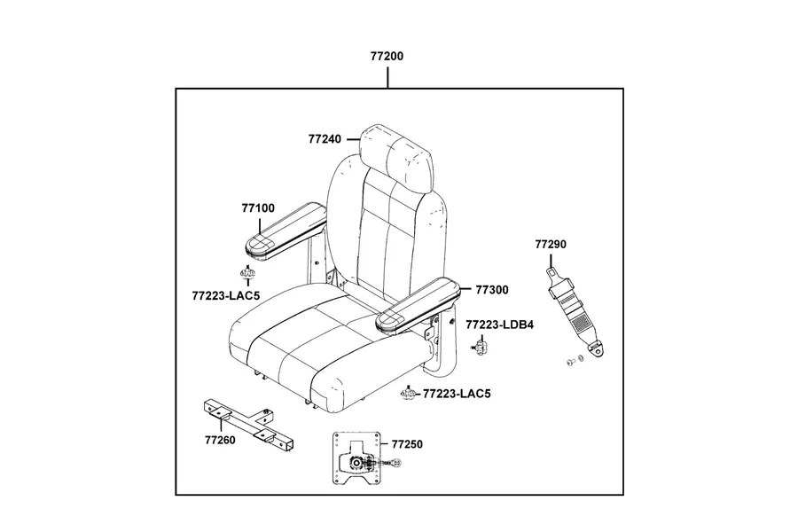 F06 Seat parts diagram