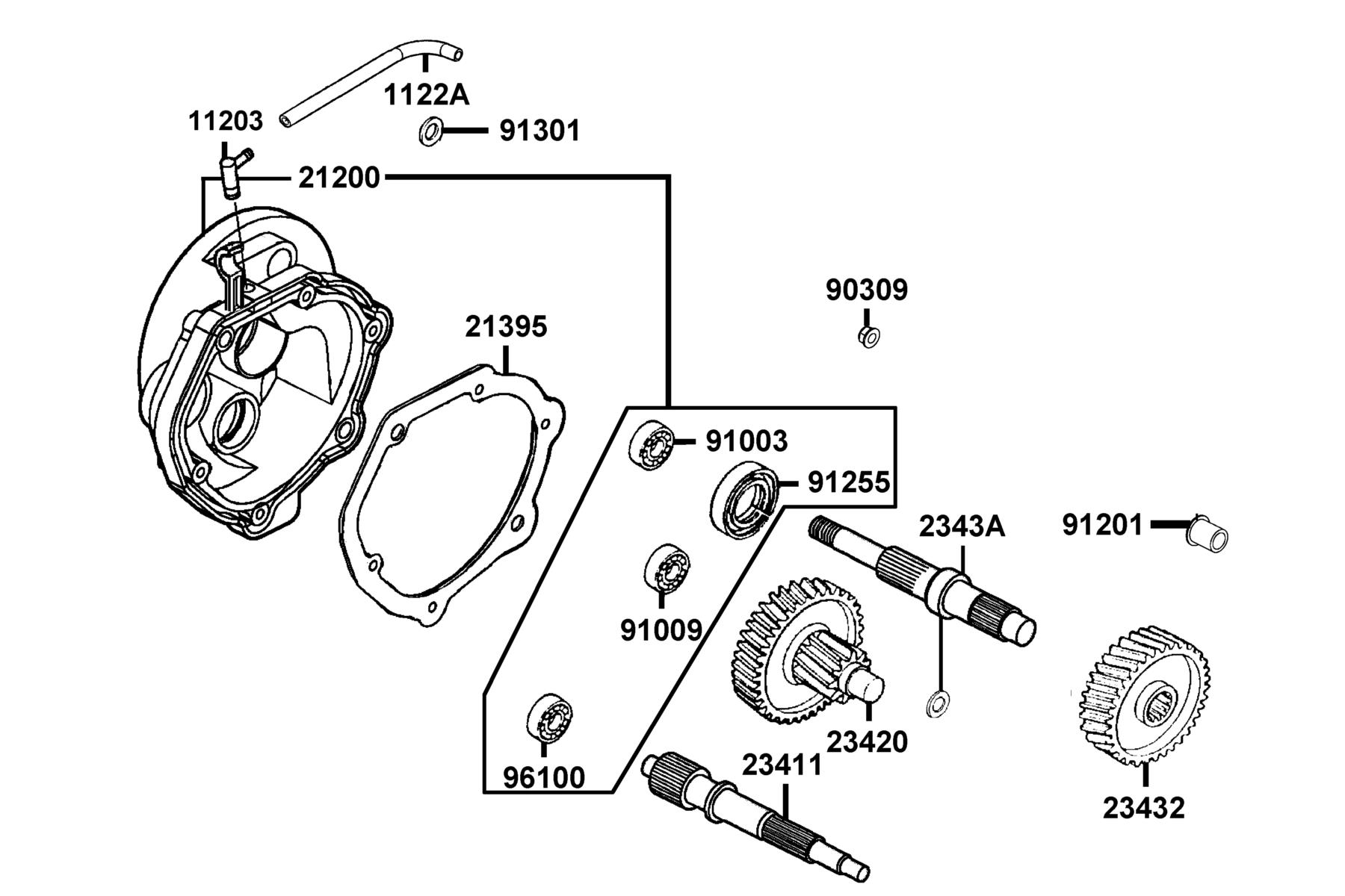 AGILITY 125(2021) Transmission parts diagram