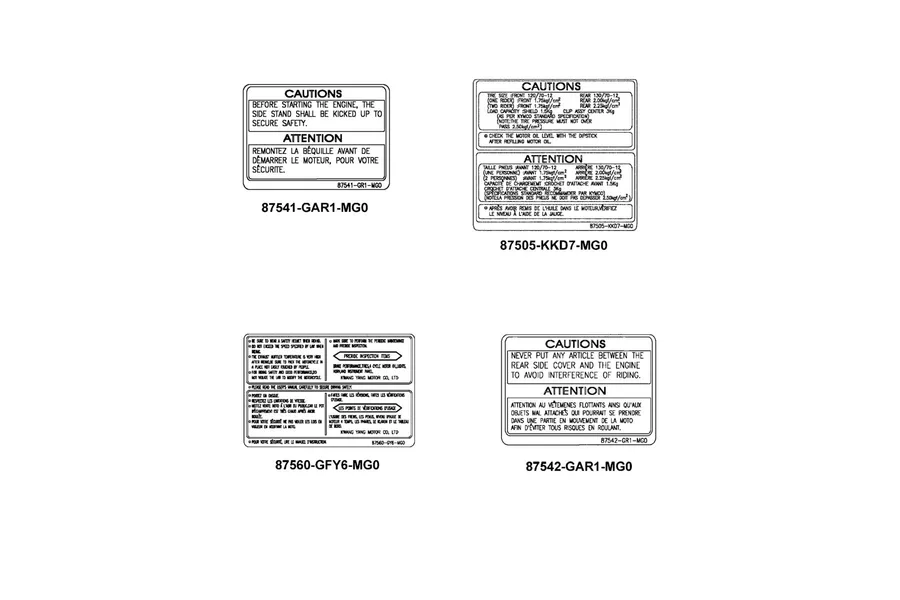 F23 Caution Label parts diagram