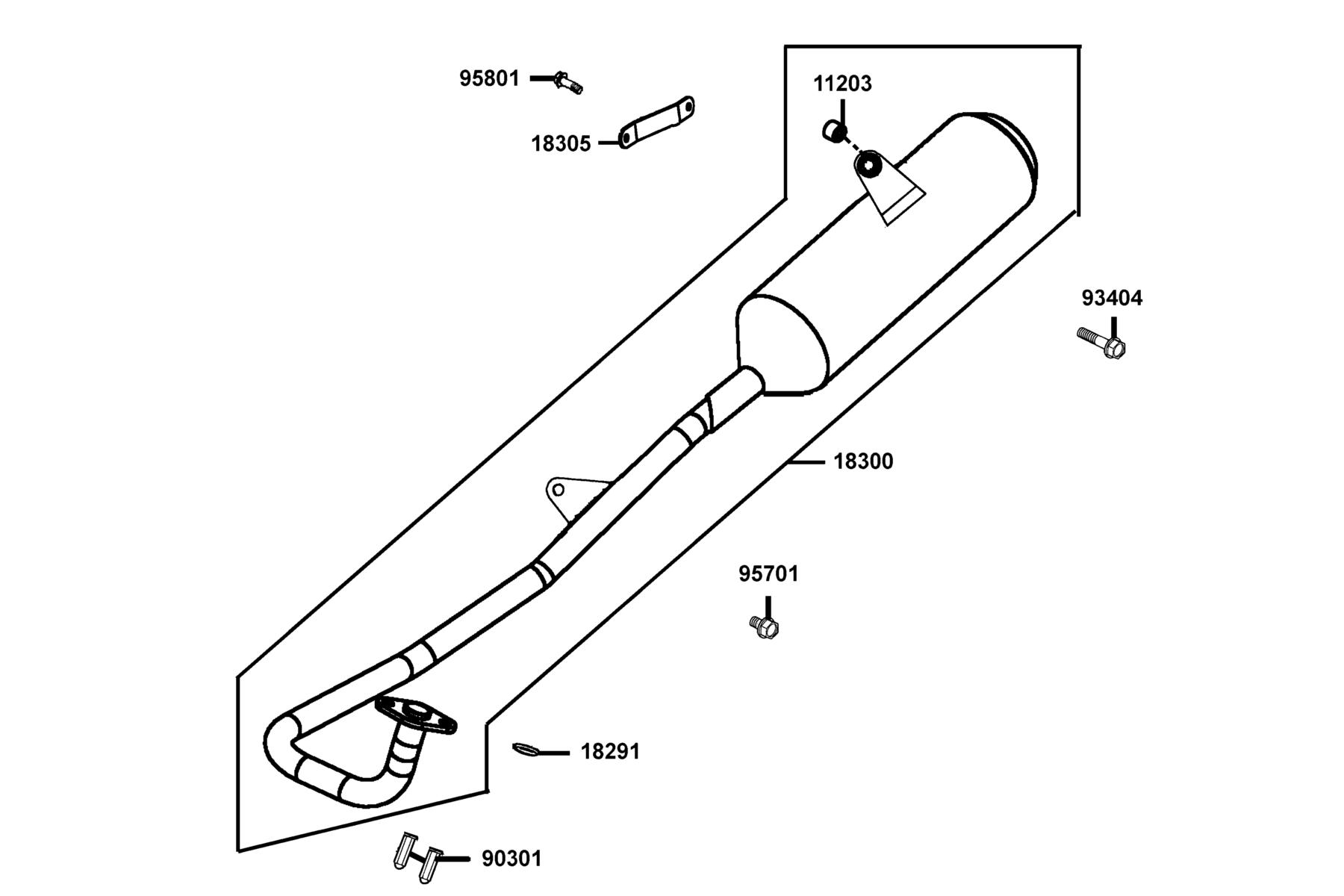 Mongoose 70 S (2016-2017) Exhaust Muffler parts diagram