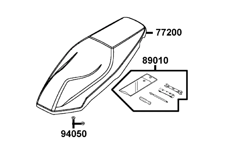 F09 Seat parts diagram