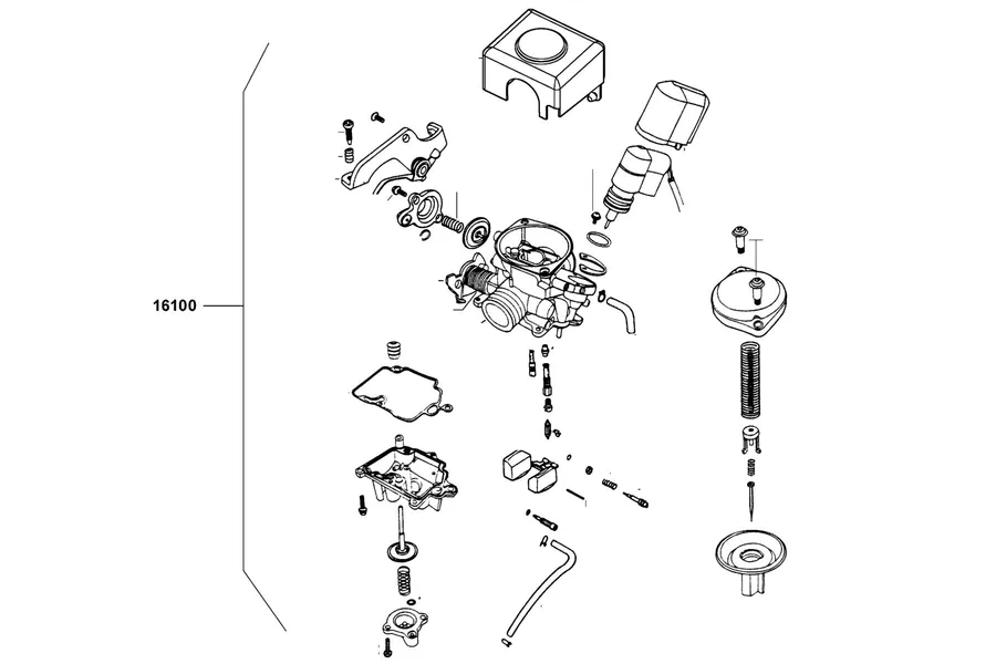 E05 Carburetor parts diagram