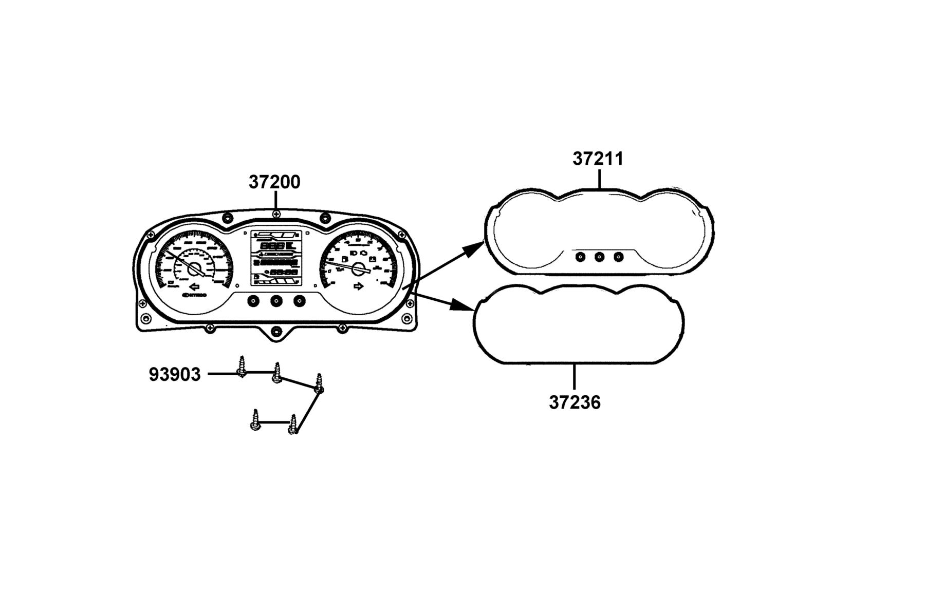 X-TOWN300i ABS (2019) Speedometer parts diagram