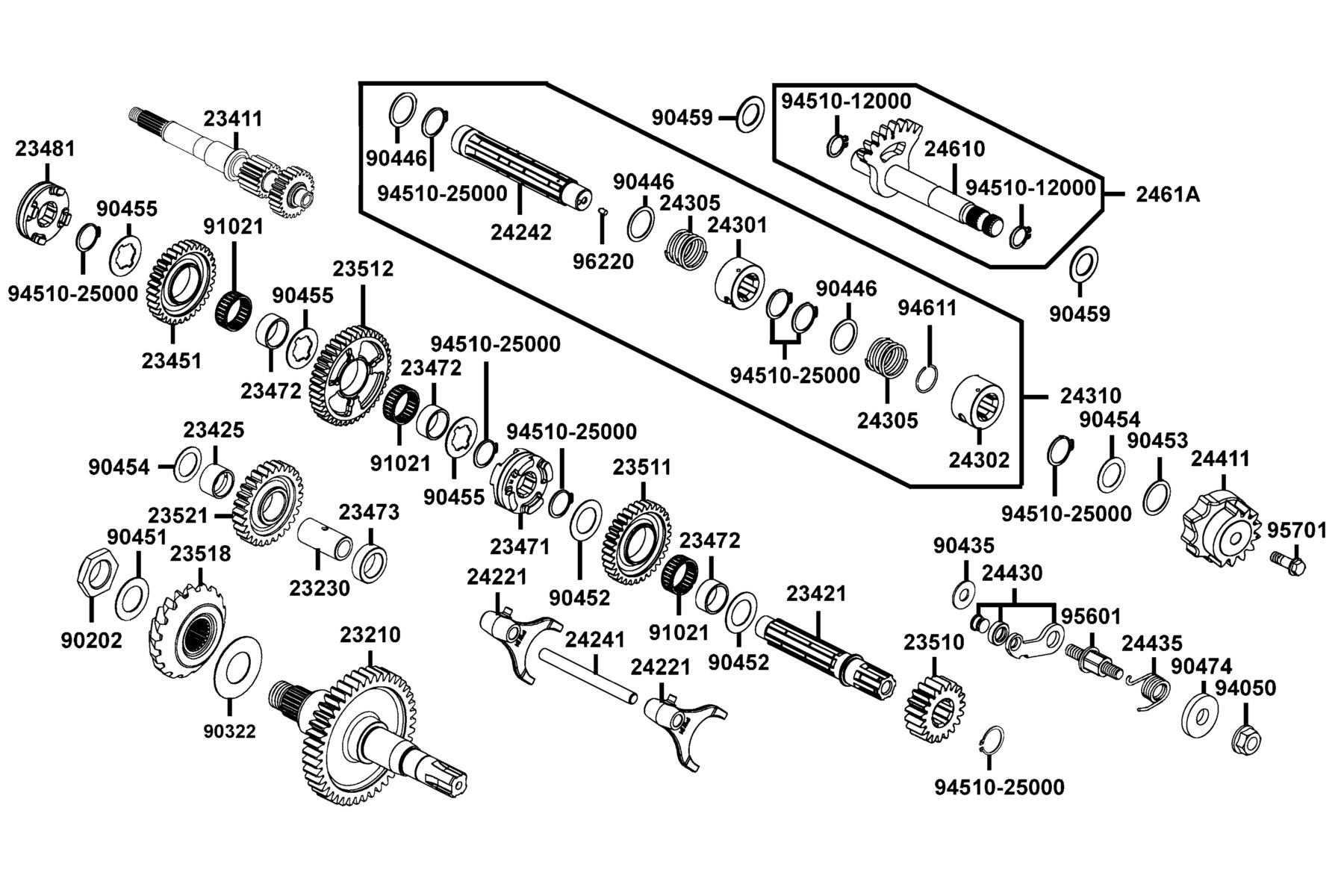 MAXXER 450i (2021) Clutch Assy Primary parts diagram