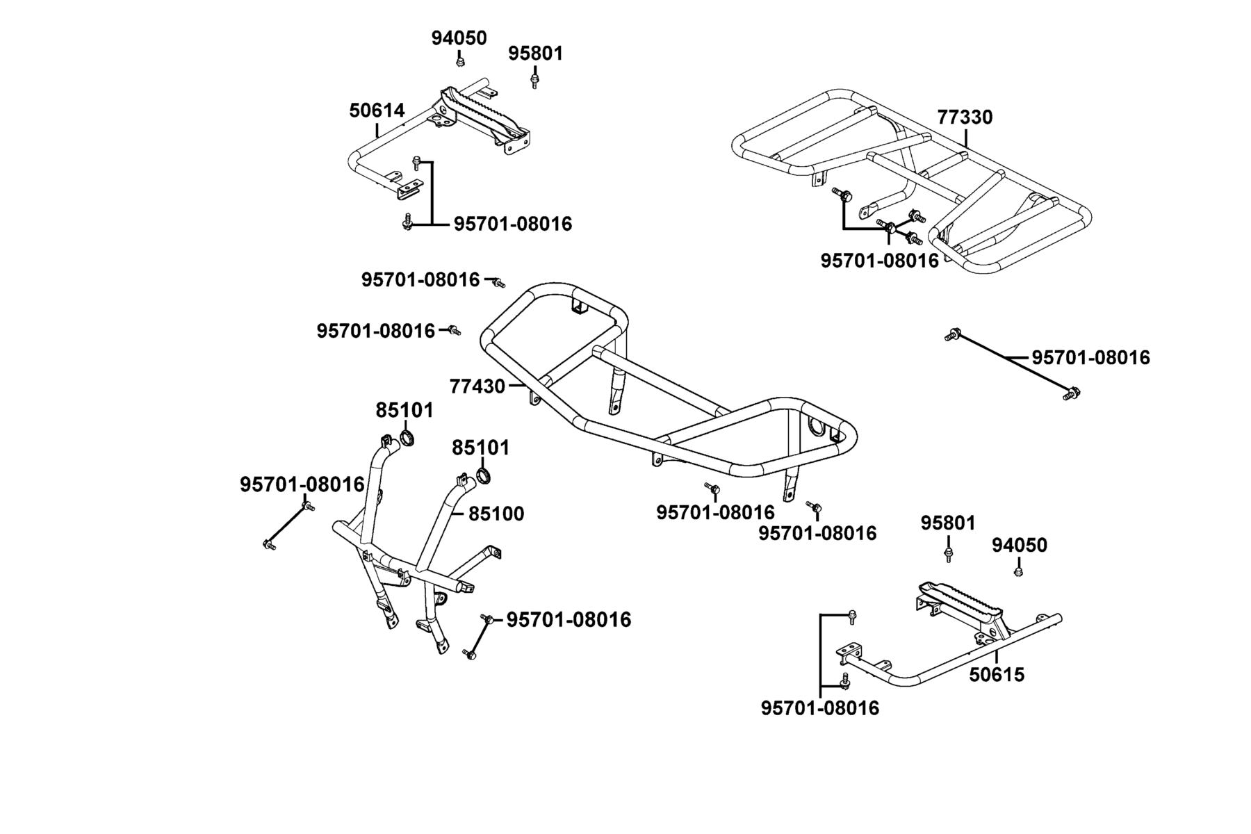 MXU 270 Carrier Luggage parts diagram