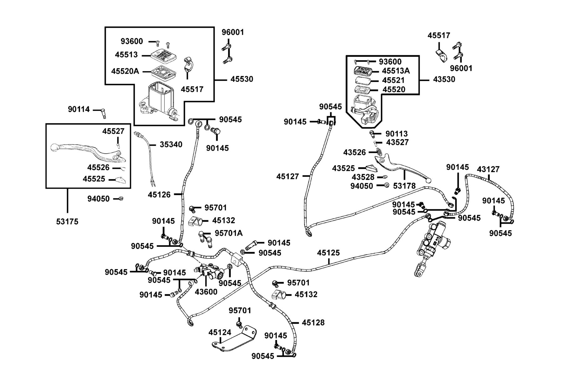 MXU 450i(2021) Master Cylinder parts diagram