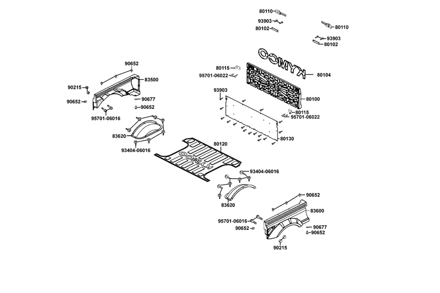 F12 Panel R/L Rear Fender parts diagram