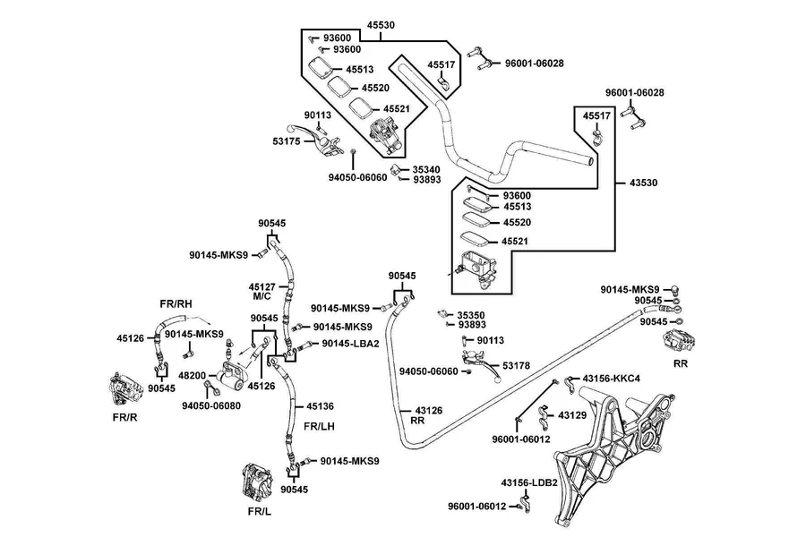 F04 Brake Master Cylinder parts diagram