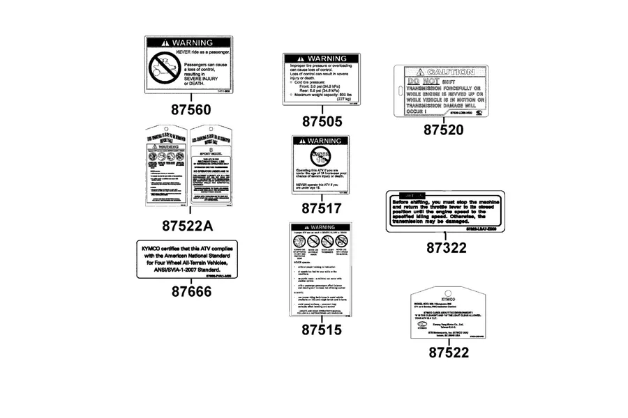 F24 Caution Label parts diagram