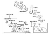 E06 Starting Motor ● Oil Pump parts diagram thumbnail