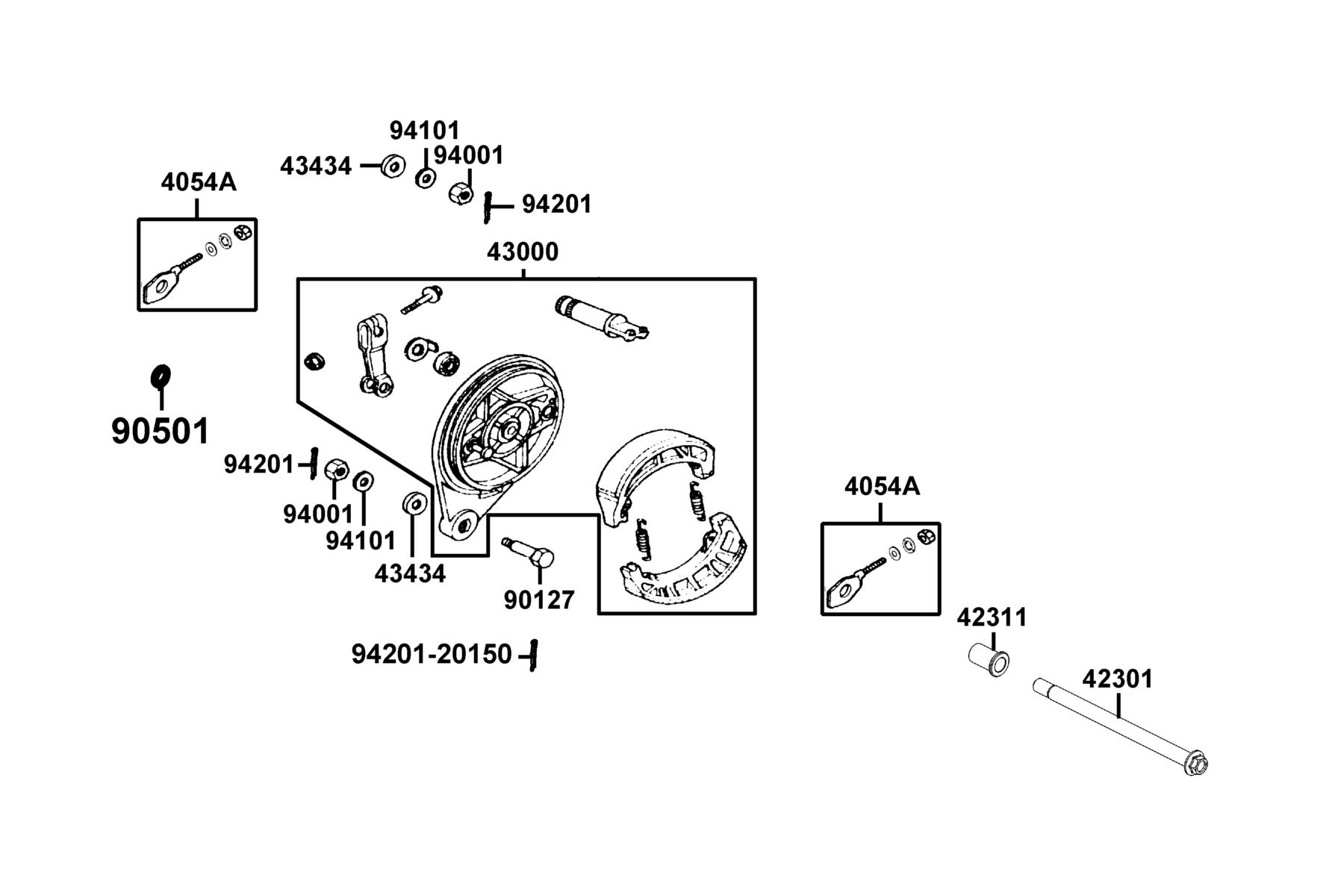 K-PIPE 125(2022) Rr Caliper parts diagram