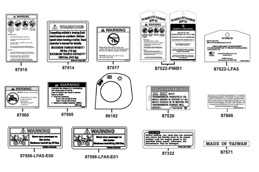 F23 Caution Label parts diagram
