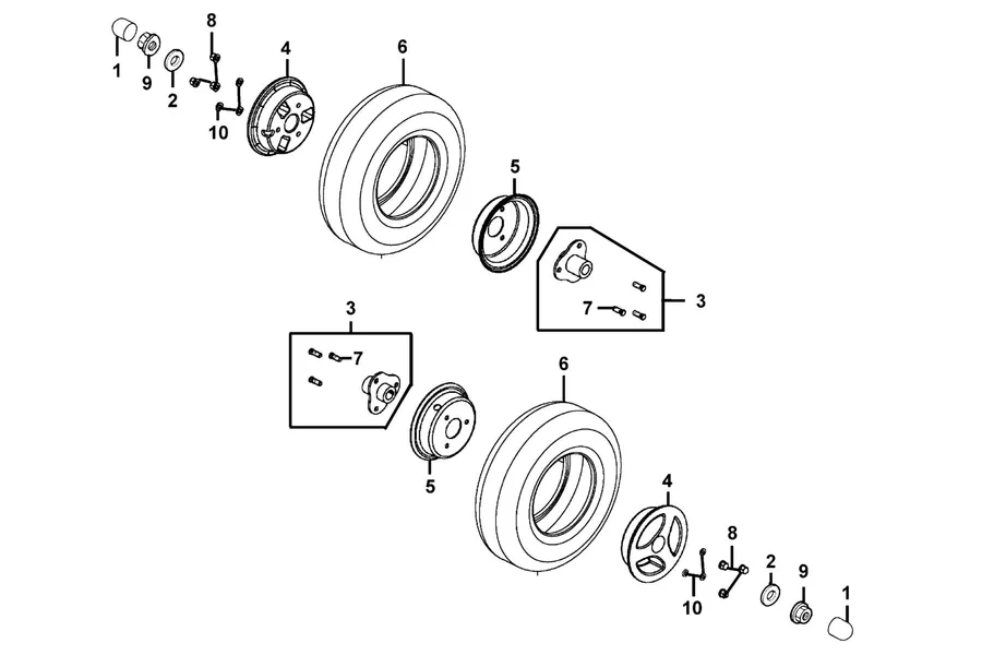 F05 Rear Wheel parts diagram