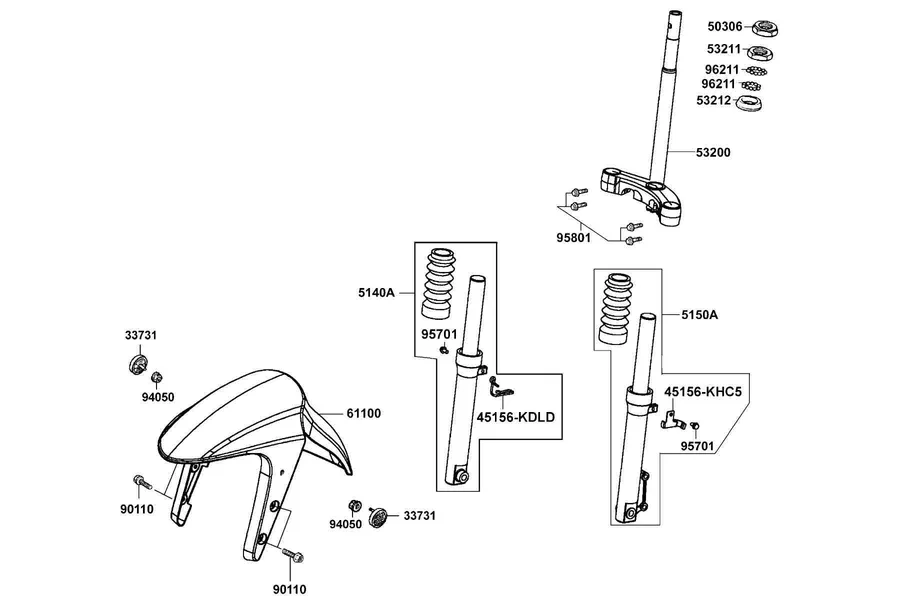 F06 Stem Steering parts diagram