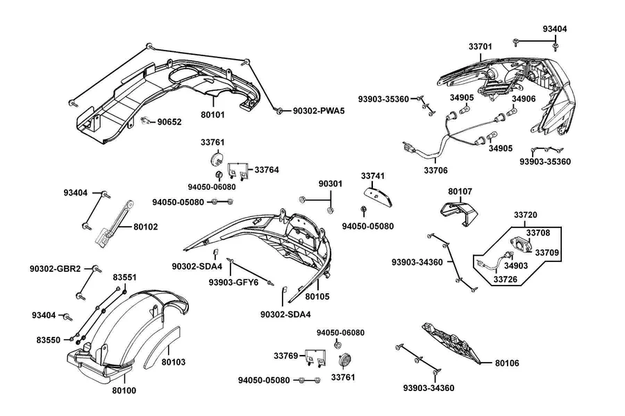 F17 Light Tail parts diagram