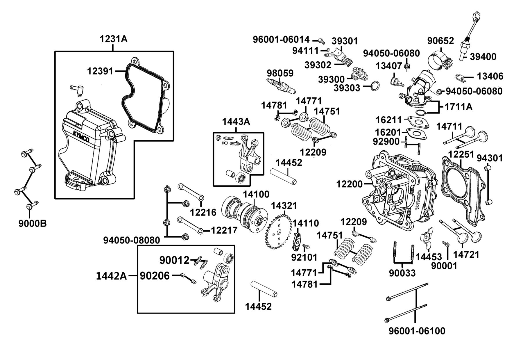 New People S 150(2023) Cylinder Head parts diagram