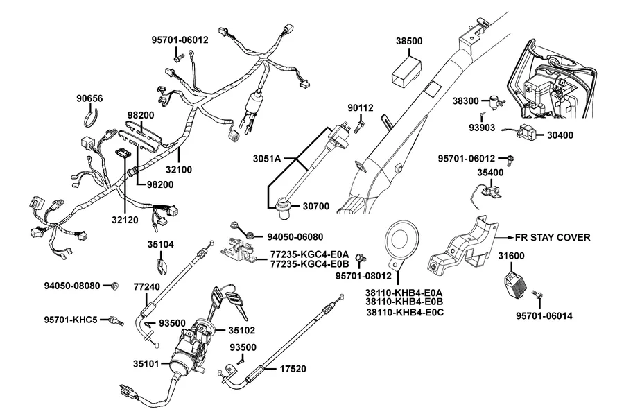 F19 Wire Harness parts diagram