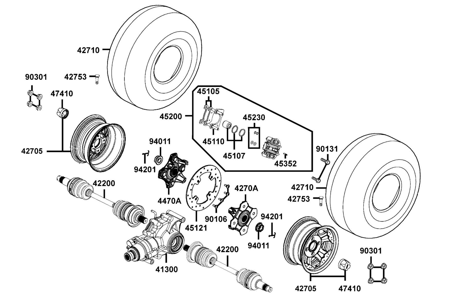 MXU 450i LE(2018) Rear Wheel parts diagram