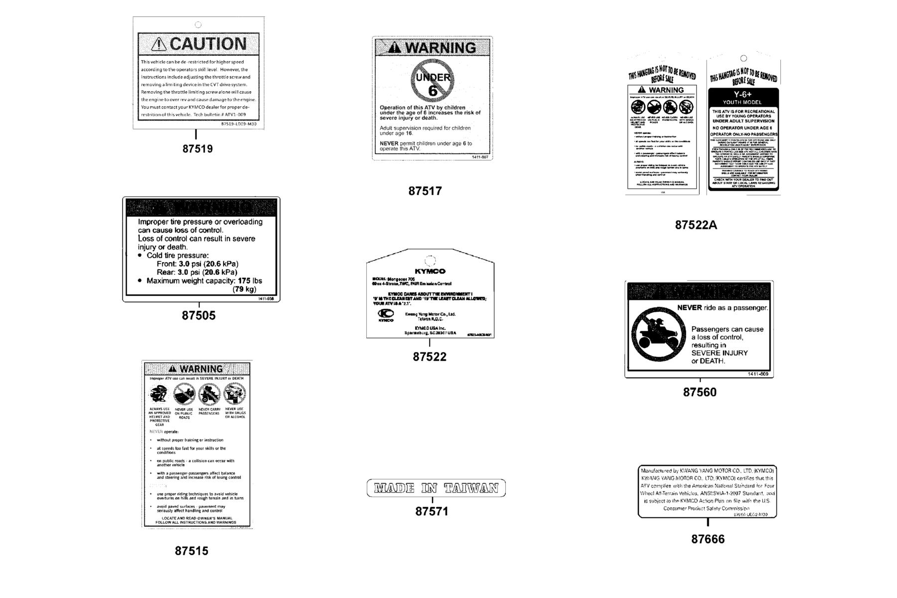 Mongoose 70s(2019) Caution Label parts diagram