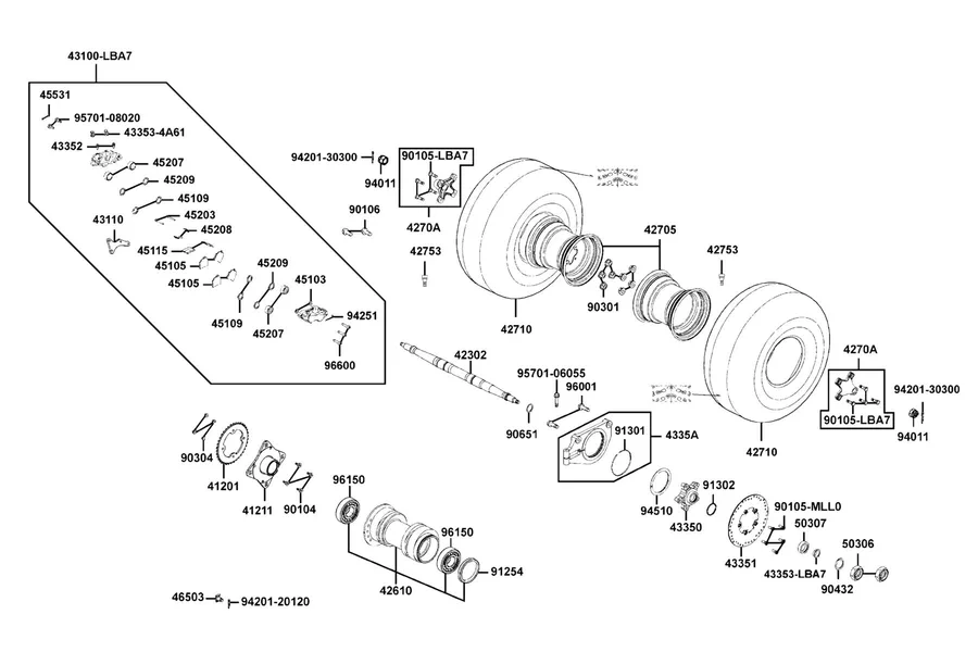 F08 Rear Wheel parts diagram