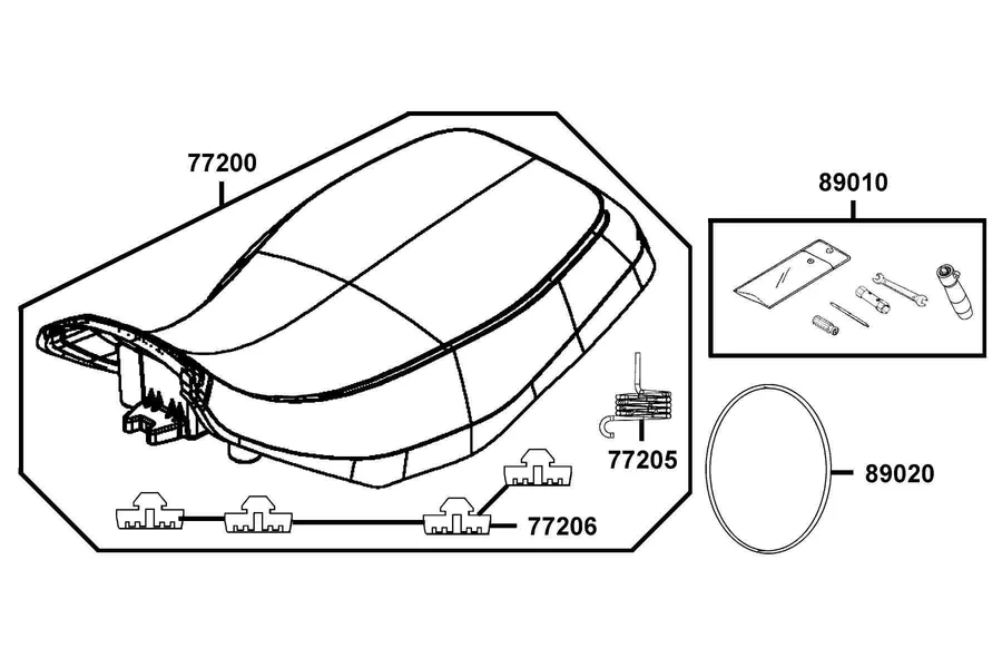 F09 Seat parts diagram