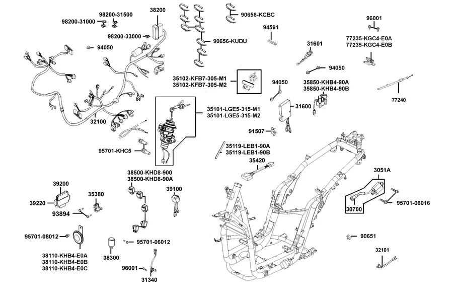 F18 Harness Wire parts diagram