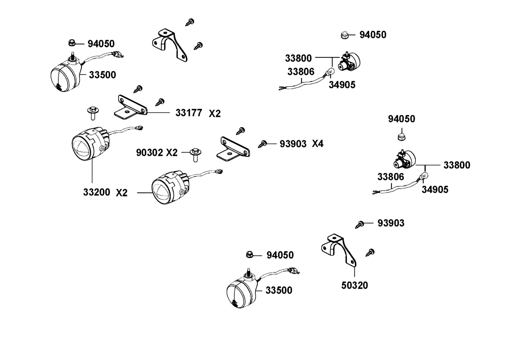 MAXXER 450i Winker Assy Fr parts diagram