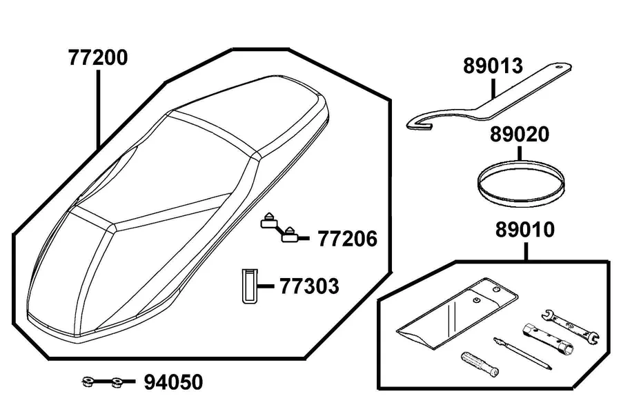 F09 Seat parts diagram