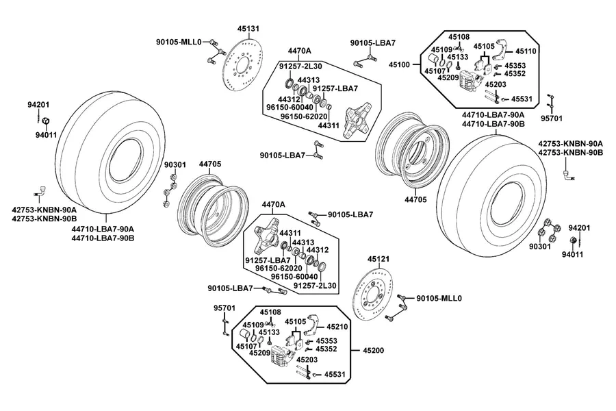 F07 Front Wheel parts diagram