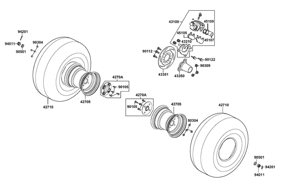 F08 Rear Wheel parts diagram
