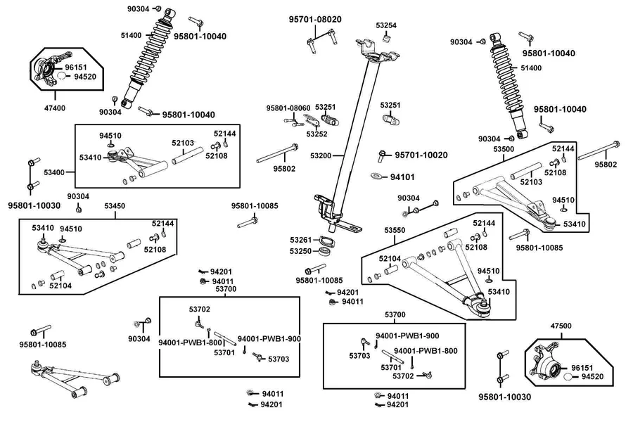 F06 Stem Steering parts diagram