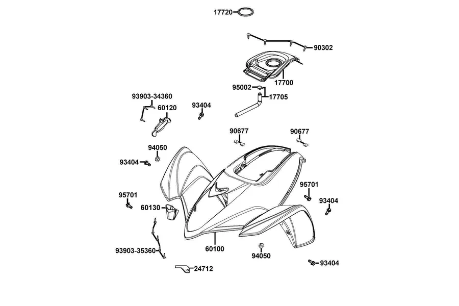 F05 Fender Front parts diagram