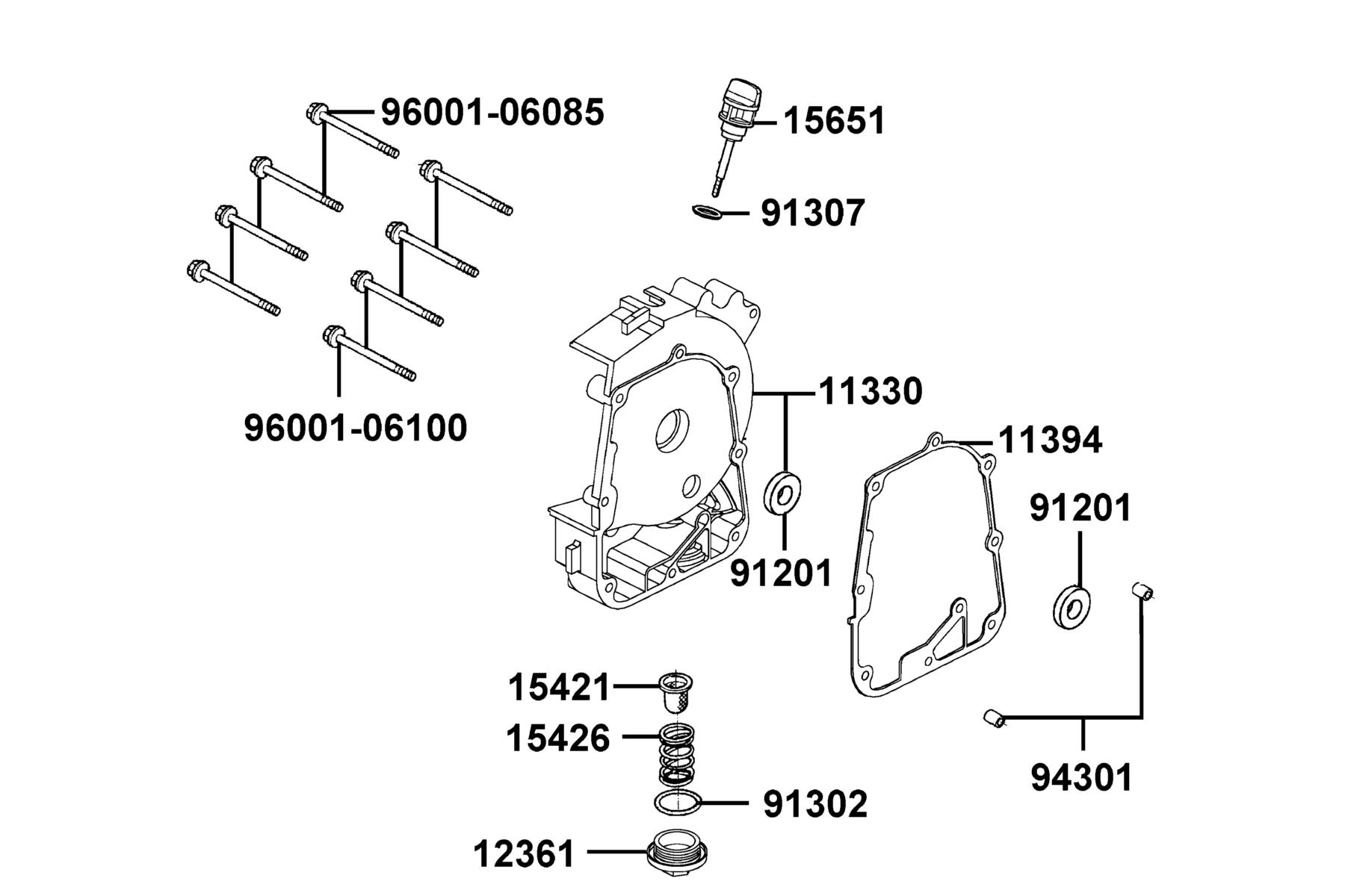 SUPER 8 R Right Crankcase Cover parts diagram