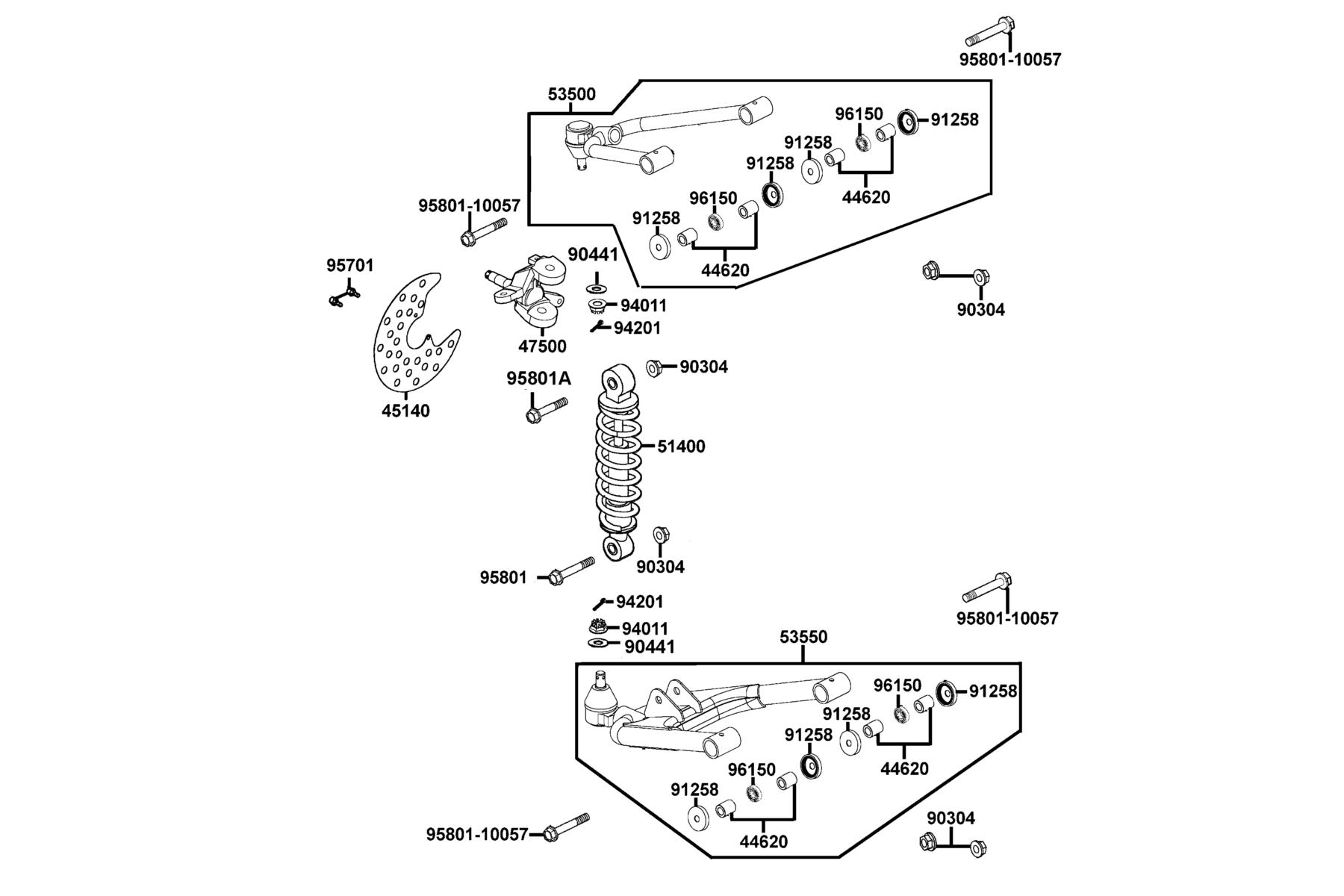 MXU 270(2020) Cushion ● Left Arm Swing parts diagram