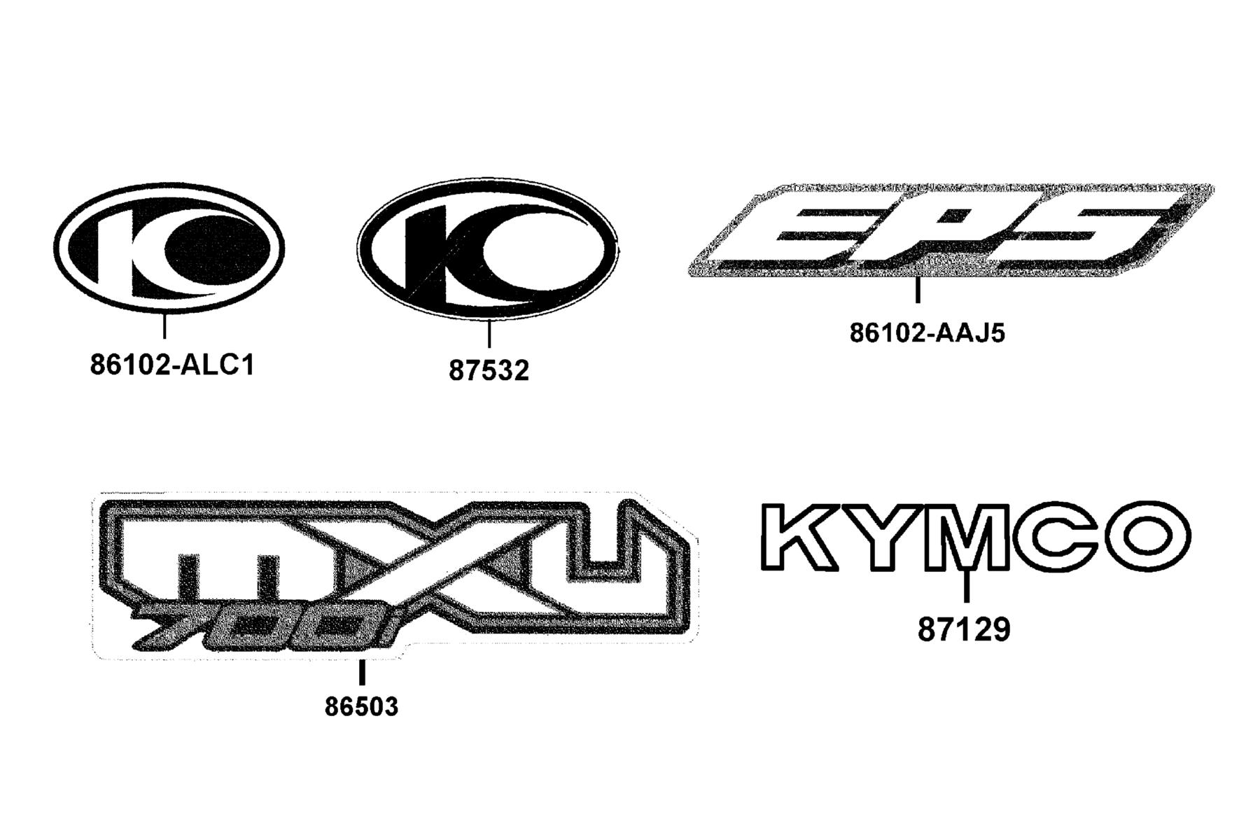 MXU 700i (2016~) Emblem●Stripe parts diagram