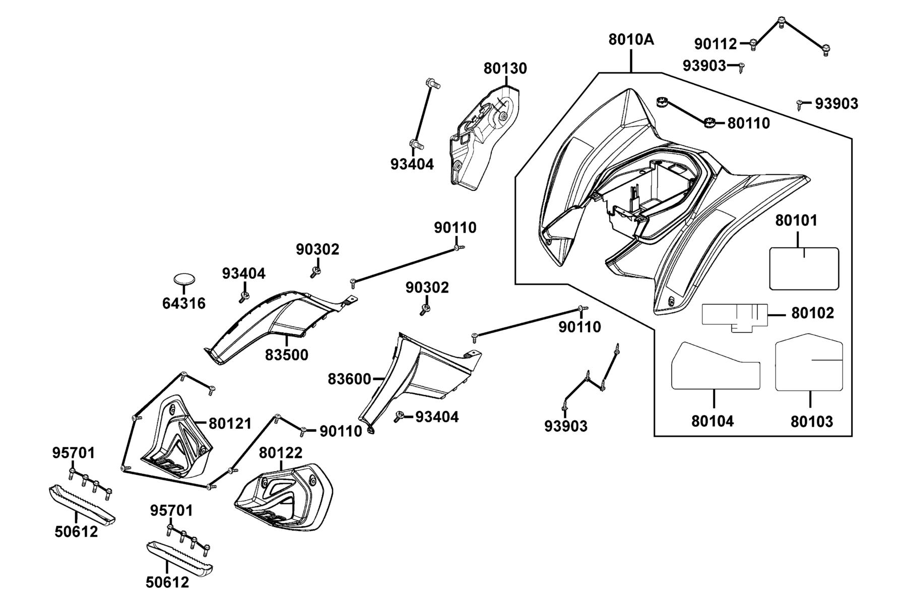Mongoose 270(2019) Fender Rear parts diagram