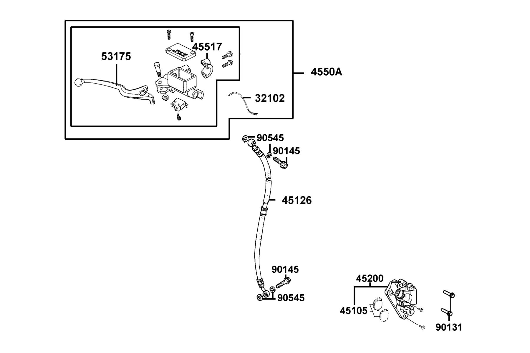 SUPER 8 150R ON-ROAD(2015~) Brake Master Cylinder parts diagram